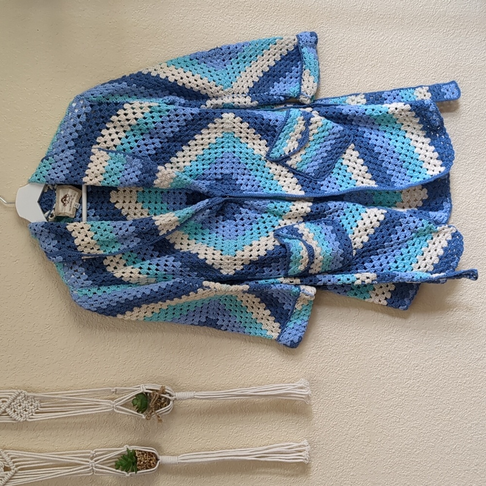 Chasing Unicorns Short Blue Cardigan One Size - Picture 3 of 17